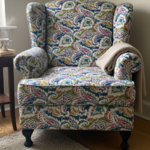 Home white blue printed